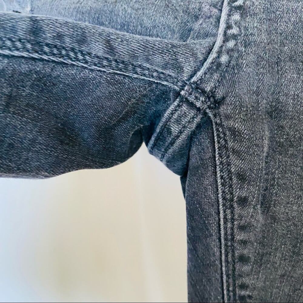 TOPSHOP Moto Washed Black Grey Denim Distressed Ripped High Rise Skinny Jeans 30 - Picture 9 of 12